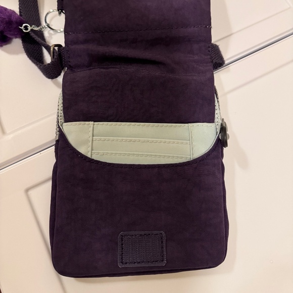 Kipling Small Beautiful Eggplant Purple Crossbody Bag - Picture 7 of 9